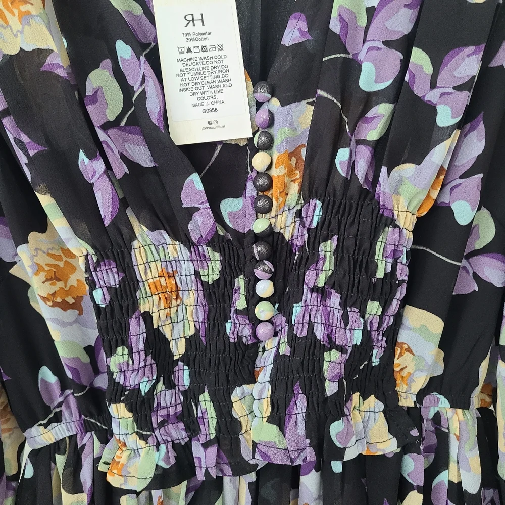 FLORAL RUFFLE DRESS - Picture 8 of 11